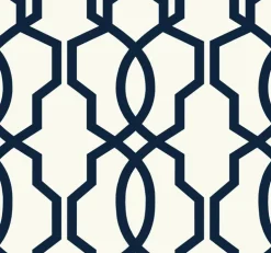 GM7521 Navy Hourglass Trellis Wallpaper