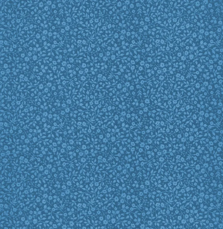 Gretel Dark Blue Floral Meadow Wallpaper