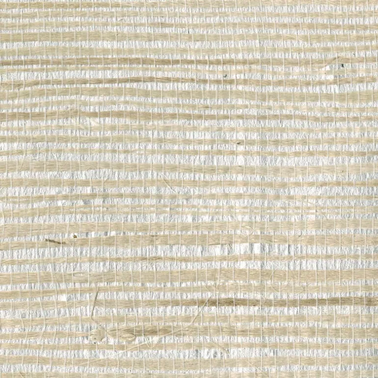 Han Me Silver Foil Grass Wallpaper