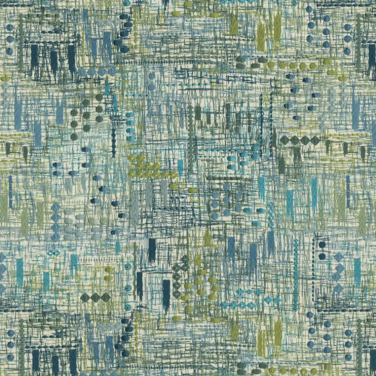 Handmade EMB Azure P/K Lifestyles Fabric