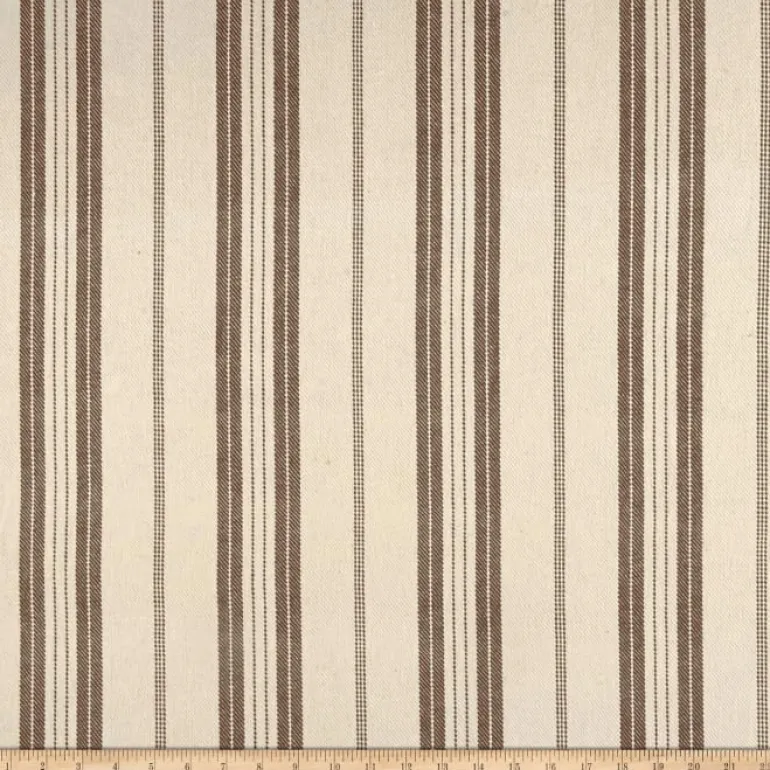 Heavy Twill Natural Chocolate Laura Kiran Fabric