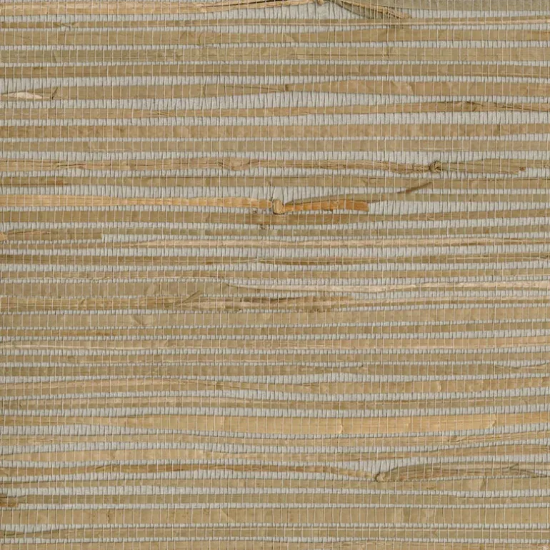 Heiki Light Grey Grasscloth Wallpaper