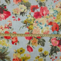HGTV Waverly Garden Odyssey Fog Floral Fabric