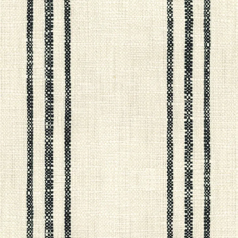 Highlander Slub Stripe Black Regal Fabric