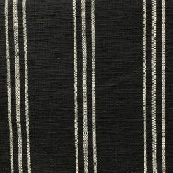 Highlander Slub Stripe Coal Black White Regal Fabric