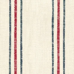 Highlander Slub Stripe Red Regal Fabric