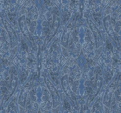 HO2132 Blue Ascot Damask Wallpaper
