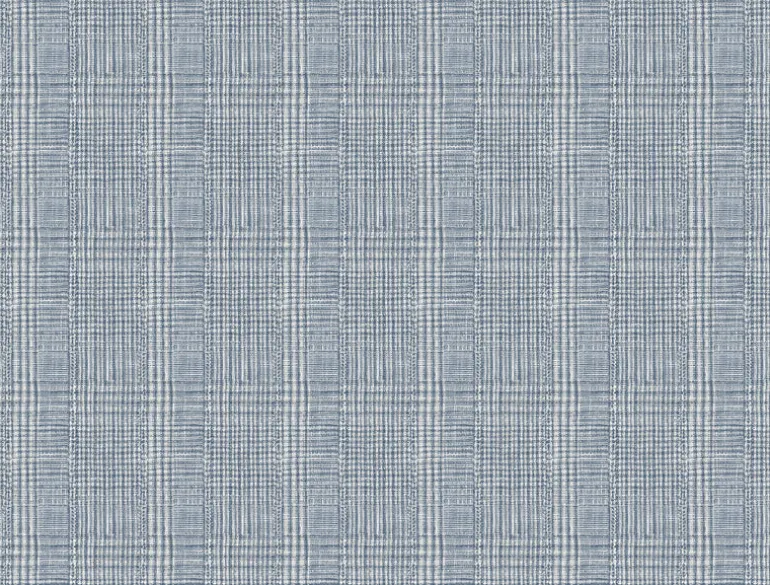 HO2167 Blue Shirting Plaid Wallpaper