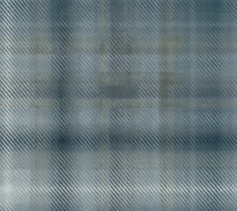 HO2158 Blue Sterling Plaid Wallpaper