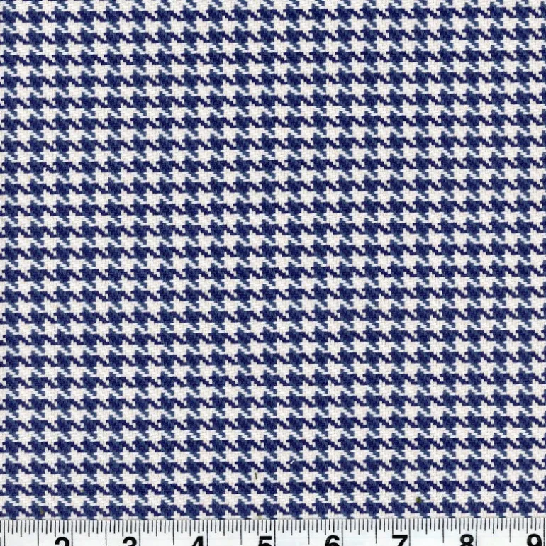 Houndstooth Navy Fabric