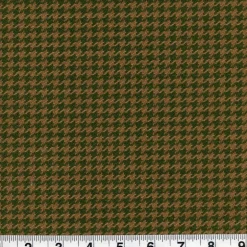 Houndstooth Olive Fabric