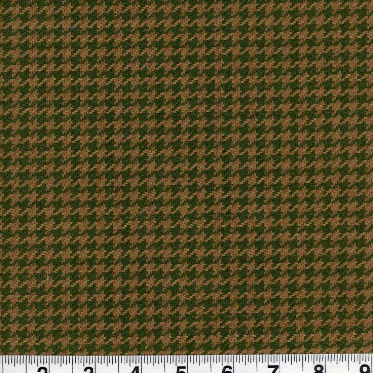 Houndstooth Olive Fabric