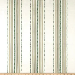Ibiza Stripe Green White Laura Kiran Fabric