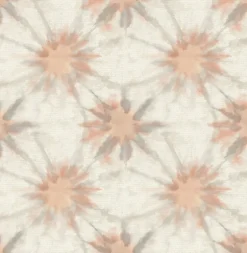 Iris Coral Shibori Wallpaper