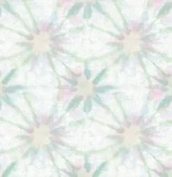 Iris Green Shibori Wallpaper