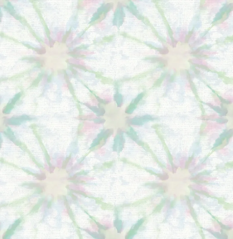 Iris Green Shibori Wallpaper