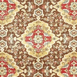 Jaipur Moroccan Red Ethnic Damask Covington Fabric