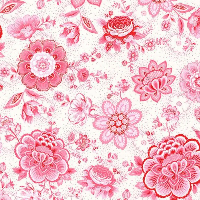 Kali Pink Folklore Chintz Wallpaper