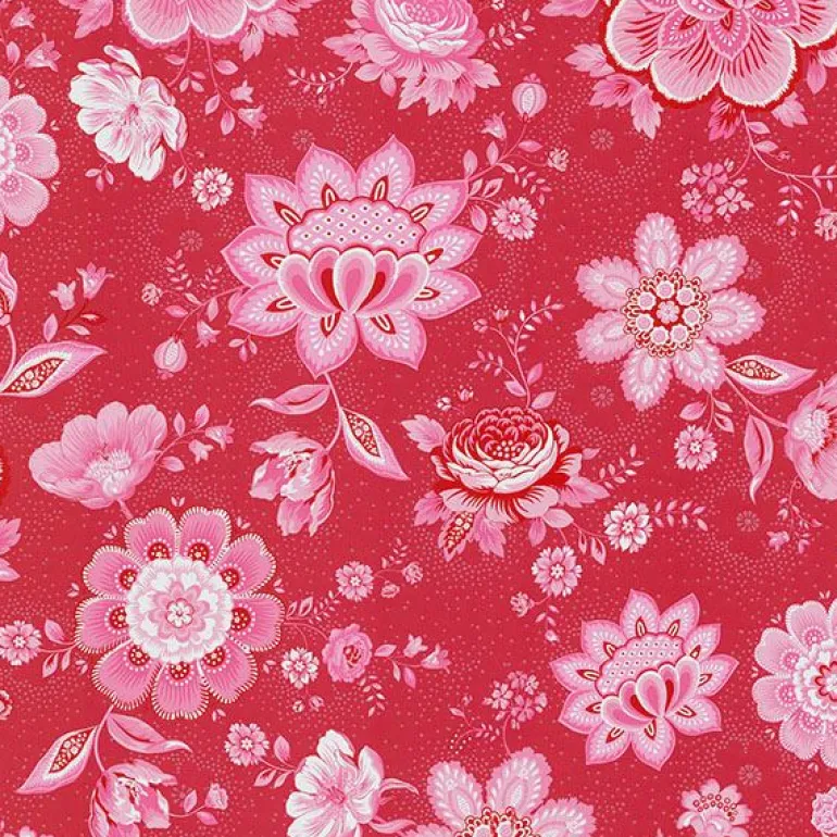 Kali Red Folklore Chintz Wallpaper