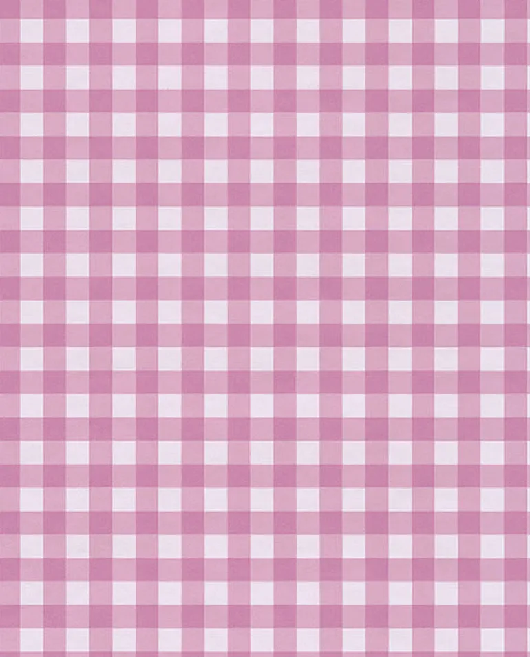 Kay Pink Vichy Check Wallpaper