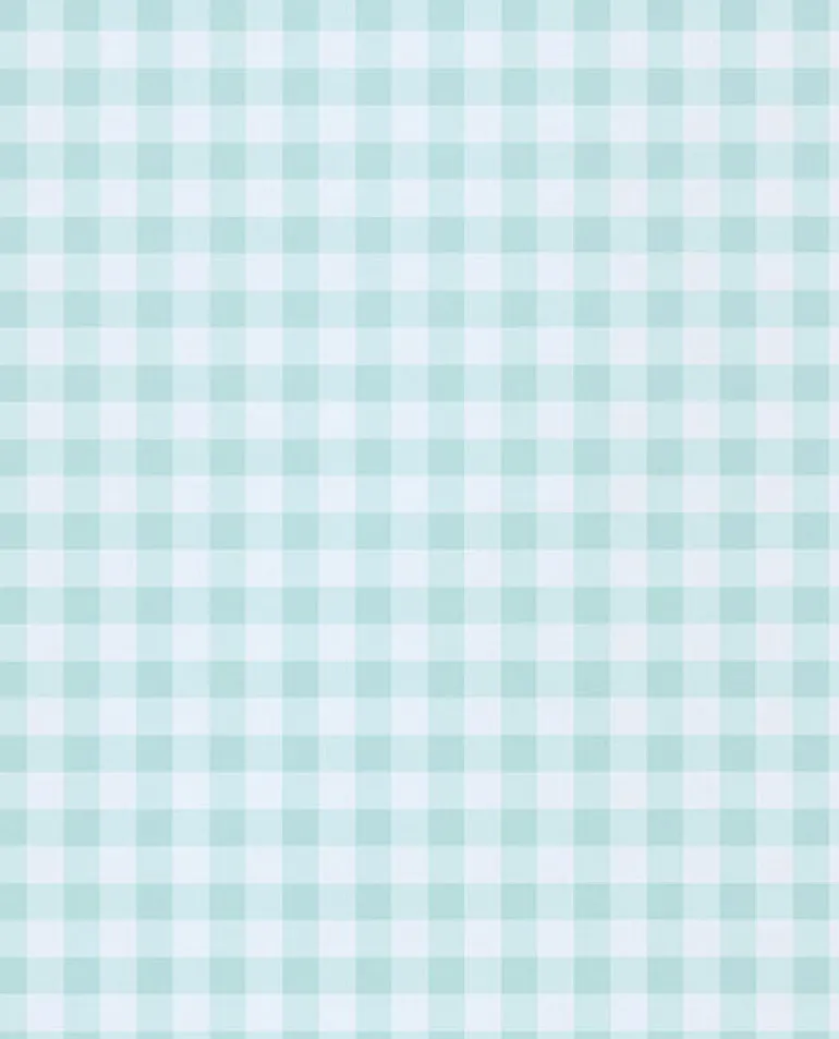 Kay Turquoise Vichy Check Wallpaper