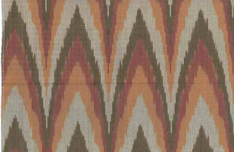 Kazakh Ikat Fire Laura Kiran Fabric