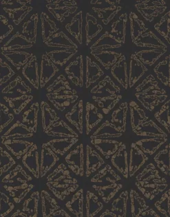 KT2110 Black/Gold Empire Diamond Wallpaper