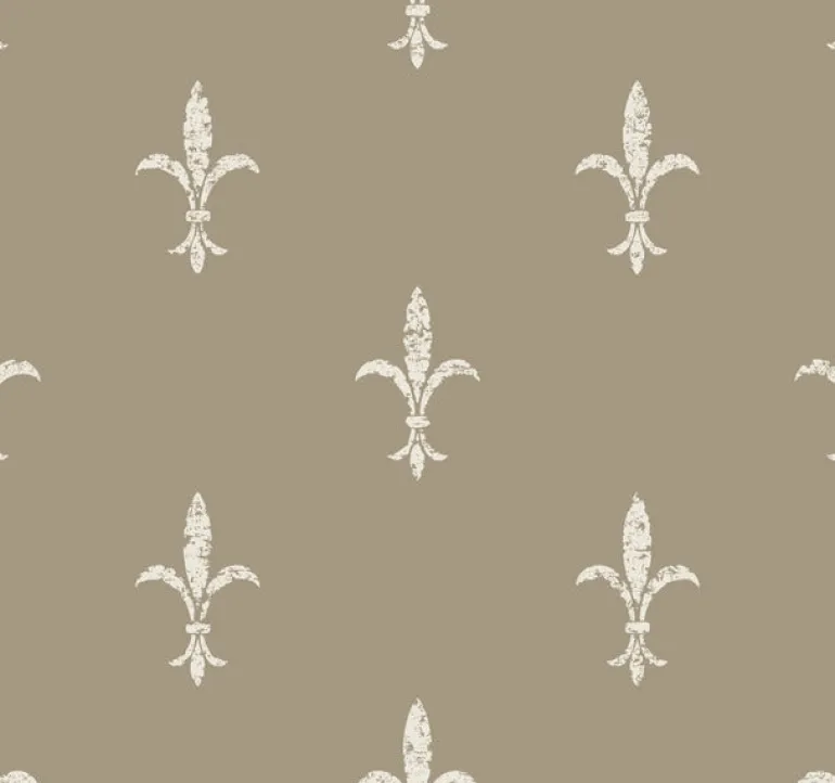 KT2195 Glint/Cream Fleur De Lis Wallpaper