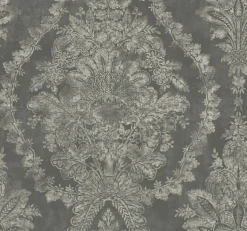 KT2216 Grey Charleston Damask Wallpaper