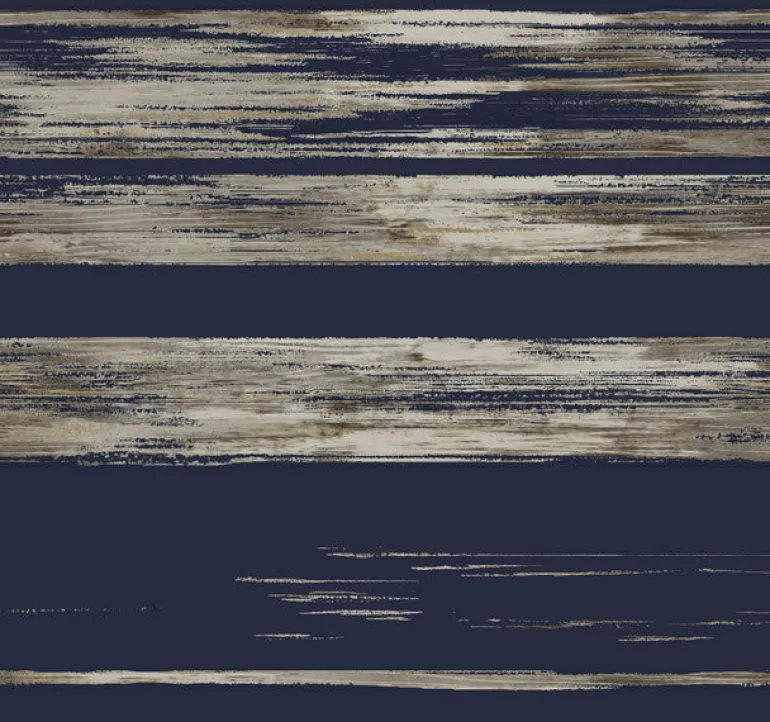 KT2154 Navy Horizontal Dry Brush Wallpaper