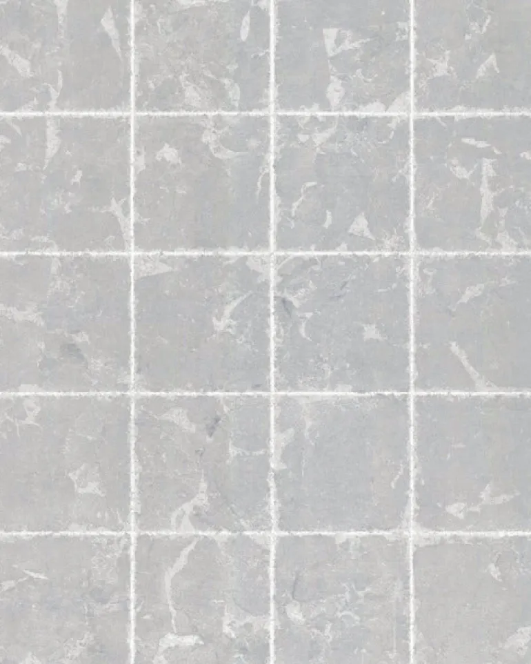 KT2103 Silver Metal Leaf Squares Wallpaper