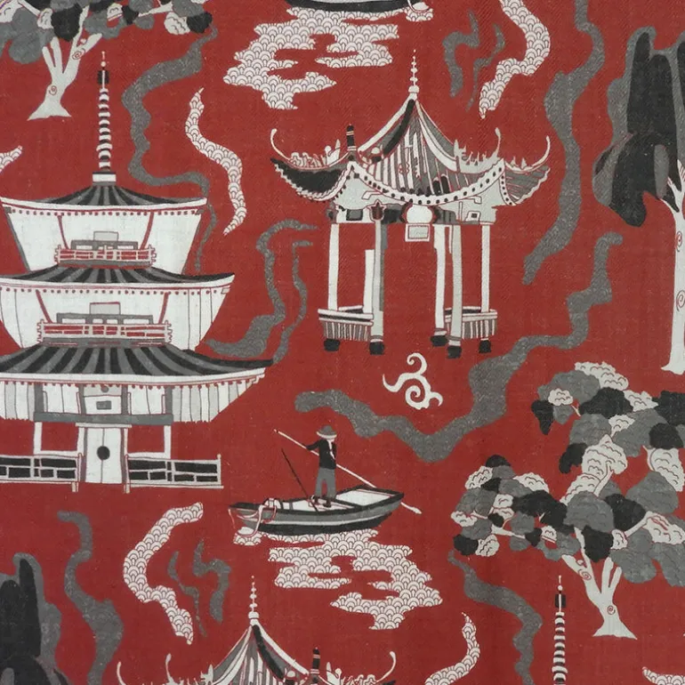 Kumano Carmine Regal Fabric