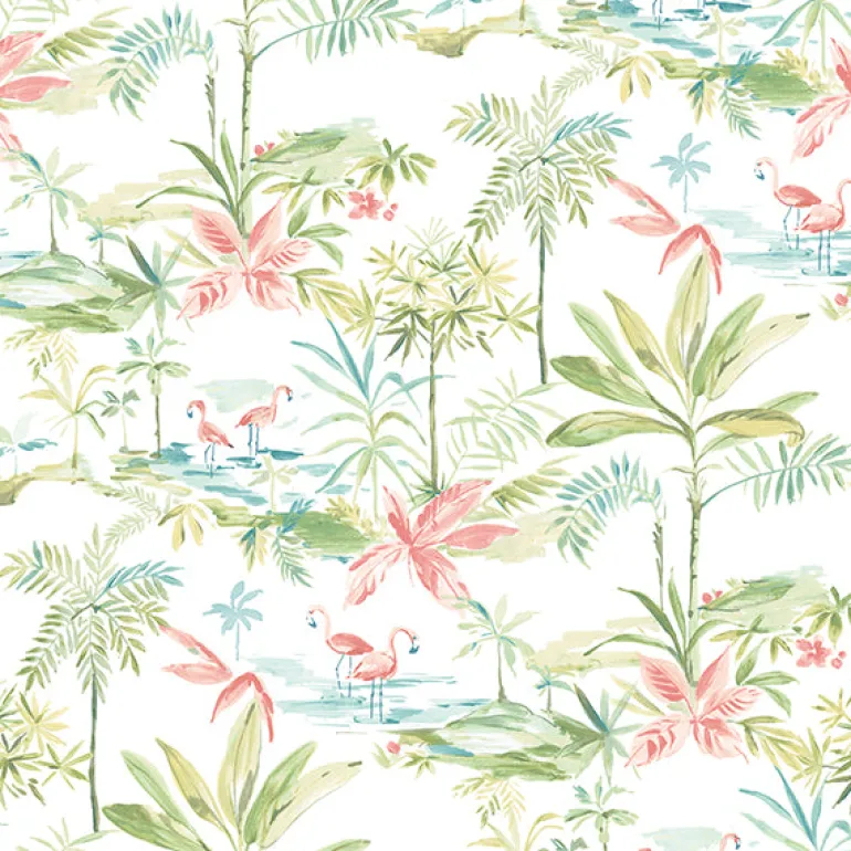 Lagoon Green Watercolor Wallpaper