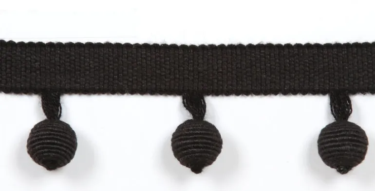 Le Lin Beaded Fringe Black Europatex Trim