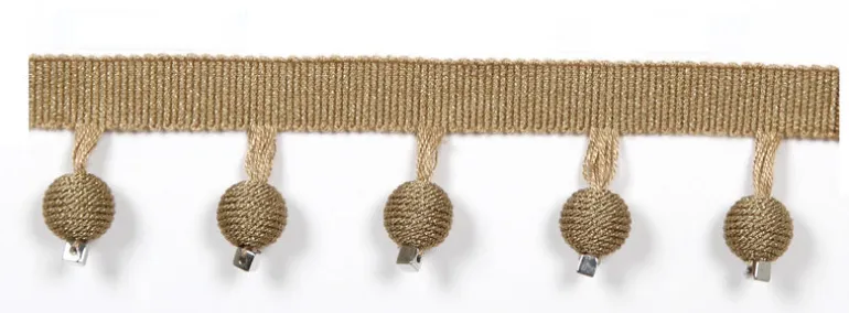 Le Lin Metalic Beaded Fringe Copper Europatex Trim