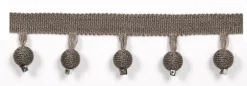 Le Lin Metalic Beaded Fringe Magnesium Europatex Trim