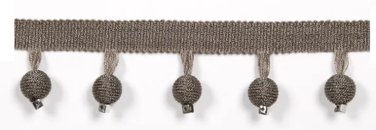 Le Lin Metalic Beaded Fringe Magnesium Europatex Trim