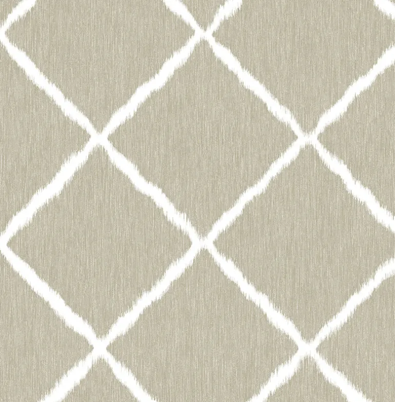 Linen Ikatrellis Wallpaper