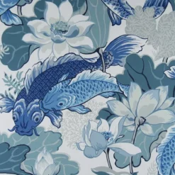 Lotus Pond Nile Blue P Kaufmann Fabric
