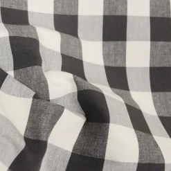 Lyme Charcoal Check Plaid Fabric