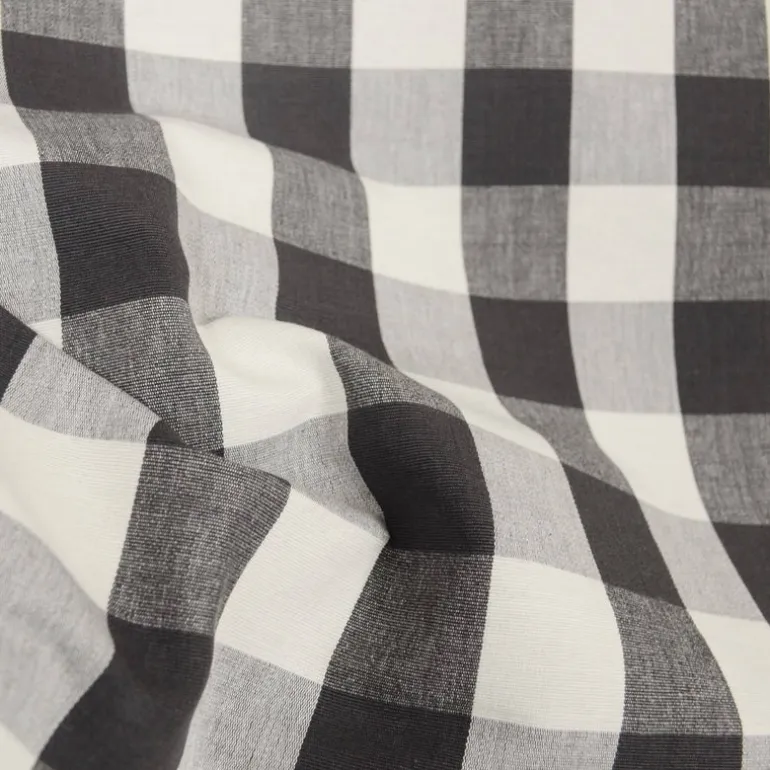 Lyme Charcoal Check Plaid Fabric