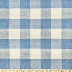 Lyme Sky Check Plaid Fabric