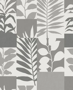 2814-M1383 Hammons Silver Block Botanical Wallpaper
