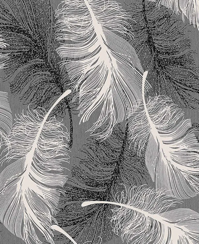 2814-M0925 Hurston Black Feather Wallpaper
