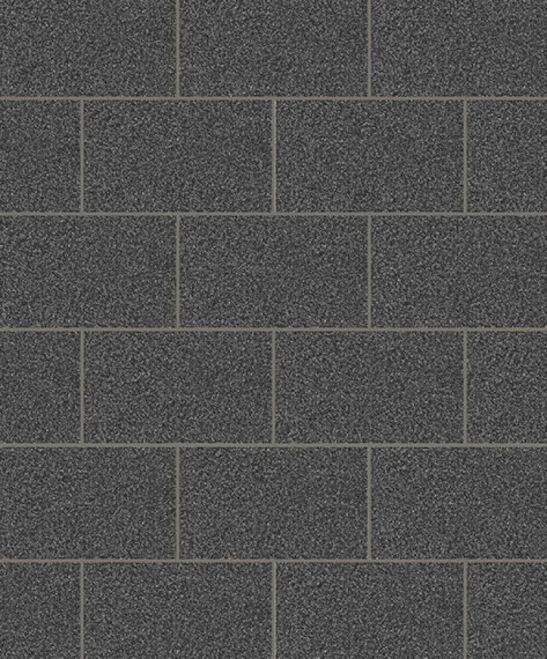 2814-M1055 Neale Black Subway Tile Wallpaper