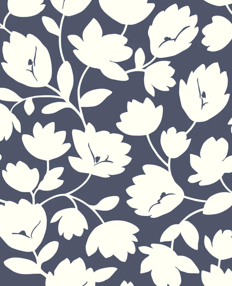 Matilda Navy Floral Wallpaper