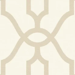 ME1554 Beige Woven Trellis Magnolia Home Wallpaper