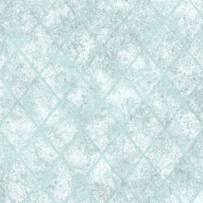 Mercury Glass Blue Distressed Metallic Wallpaper