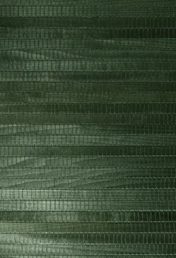 Michiko Green Grasscloth Wallpaper