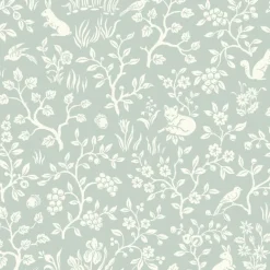 MK1111 Fox & Hare Green Wallpaper